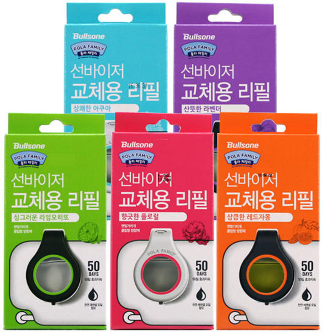 불스원 폴라프레쉬 선바이저 방향제 리필 폴라패밀리, 1개, 아쿠아향