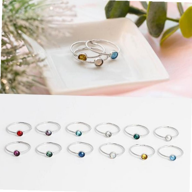 사파이어 (스와로브스키) (실버) 데일리 탄생석 반지