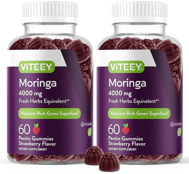 바이티 모링가 4000mg 구미 딸기맛 Viteey Moringa, 4개, 60정