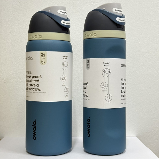 오왈라 Owala FreeSip 휴대용 스포츠 주전자 보온보냉병 24oz/710ml 32oz/950ml, 950ml, 비파블루
