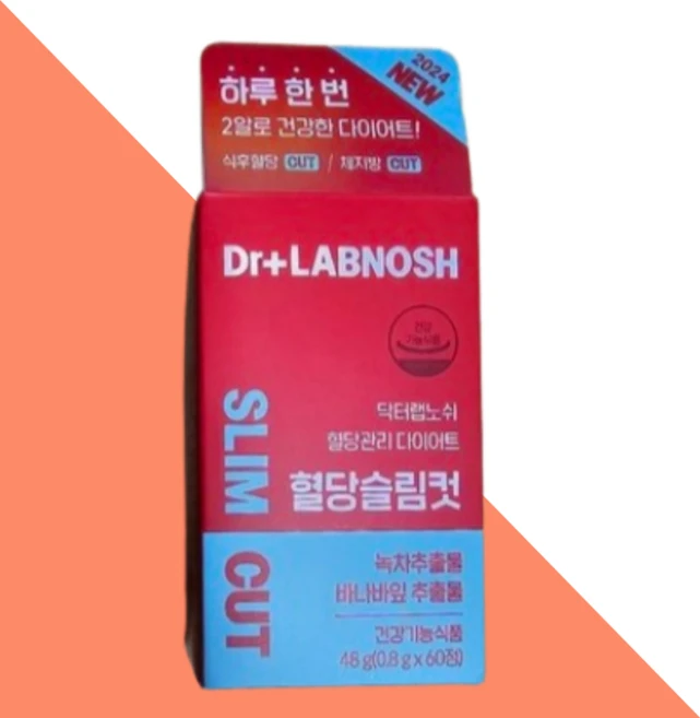 닥터랩노쉬 혈당관리 다이어트 혈당 슬림컷 48g 녹차 카테킨 바나바잎 코로솔산 비타민 B, 60정, 1개 - 쿠팡