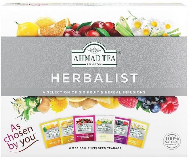 Ahmad Tea 블랙 티 클래시컬 셀렉션 팩 호일 티백 60개입 139627, 약초사