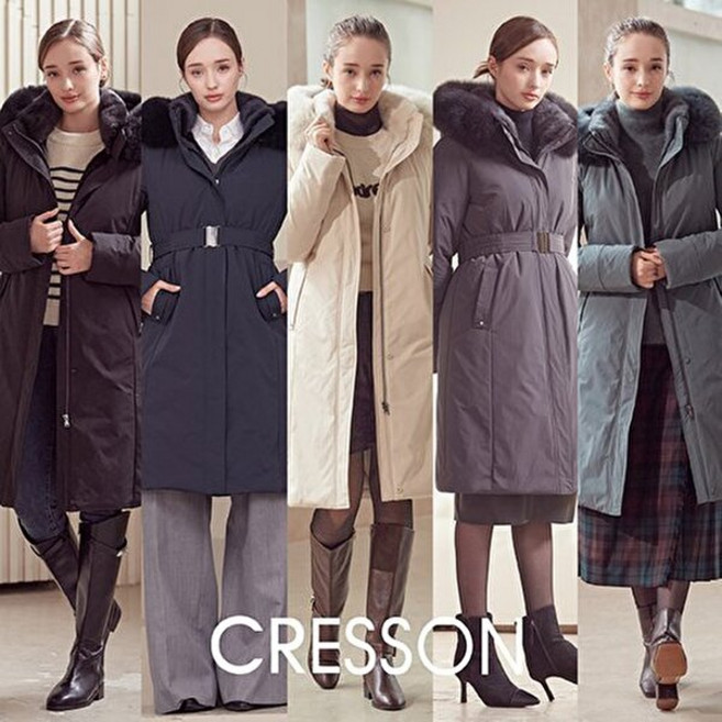 크레송 25FW 풀스킨 밍크 폭스 콤비 맥시 롱구스다운