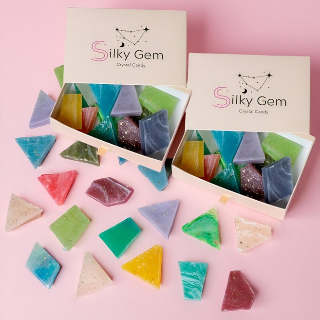 미국 실키잼 실키젬 제미 컬렉션 10가지 맛 심플 컷 과일맛 캔디 2세트