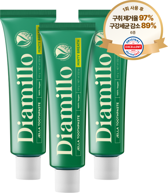 디아밀로 젤라 치약 민티 브레스, 100g, 3개