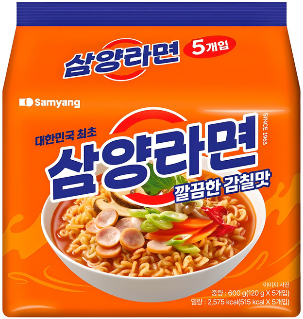 삼양라면 120g, 5개