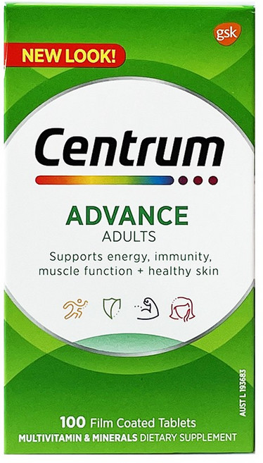 센트룸 어드밴스 성인용 멀티비타민 타블렛, 100정, 1개