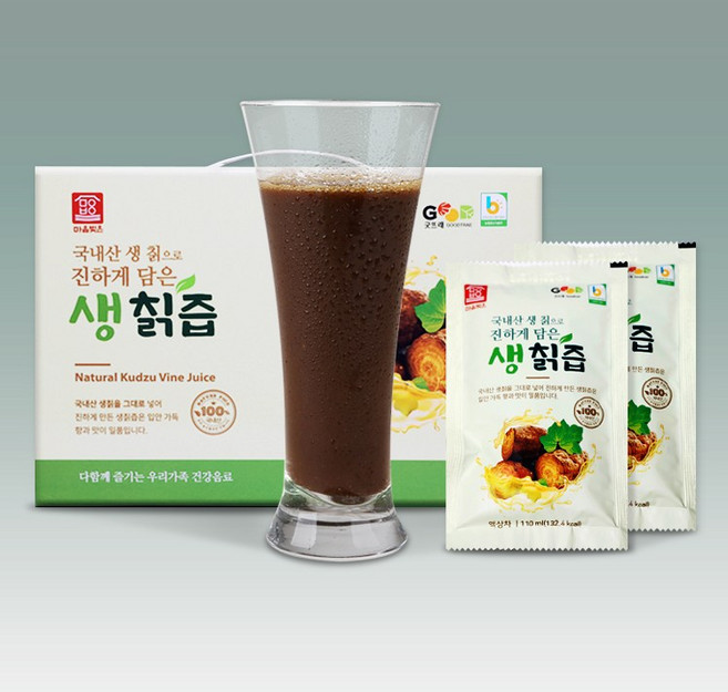 전대표 부여 굿뜨래 생 칡즙, 110ml, 50개