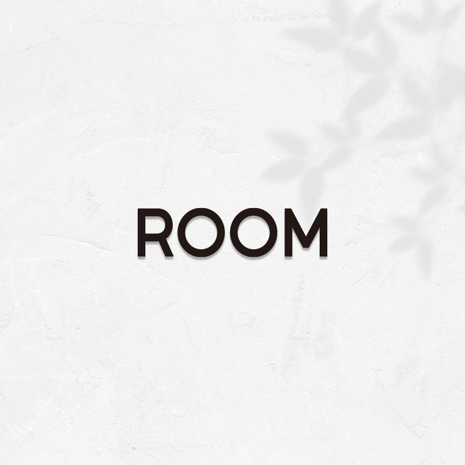 마마픽스 아크릴 도어사인 표지판 블랙, 1개, ROOM