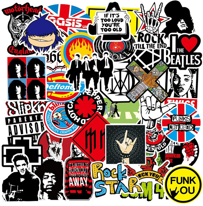 노트북 캐리어 스티커 방수 리무버블 오토바이 헬멧 스티커 100P, 100매, 락밴드