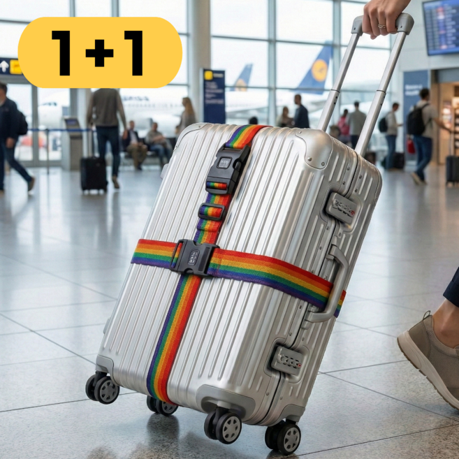 모스터 도난방지 스트랩 고정밴드 캐리어 벨트 2개 세트