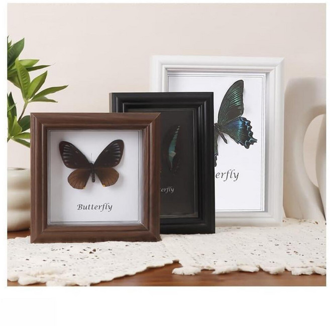 3 Pcs 8x8 Shadow Box Frame with Shatter-Resistant Glass - 1.2\" Deep Vintage Shadow Boxes Display C, V3Wal-8X8
