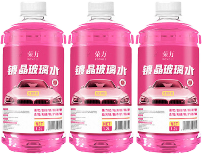 榮力 鍍晶玻璃水，清潔擋風玻璃與雨刷保養, 1個, 1.2L