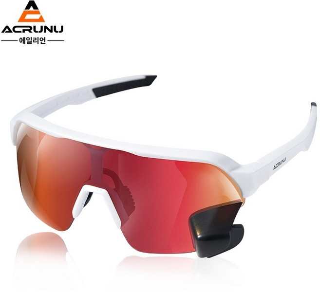 스포츠고글도수 백미러 사이클링 안경 방풍 거울 전문 색상 변경 자전거 도로 산악 고글, D.백미러 모델 - 화려한 흰색 - 화려한 색상 변경, 1개