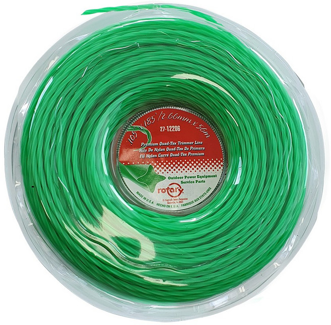 미국산 예초기줄날 나일론줄 끈 ROTARY 로터리 2.66mmx56m 별타입, 1개