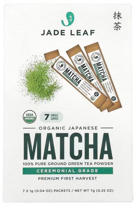 유기농 프리미엄 말차 스틱 100% 순수녹차 organic matcha Jade Leaf [일본산], Jade Leaf Matcha, Organic Japa