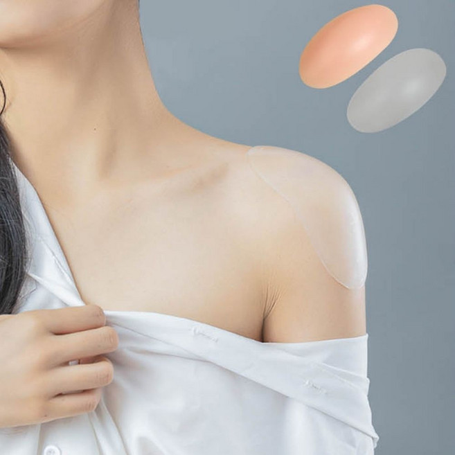 2컬러 간편 부착 어깨 보정효과 실리콘 뽕패드