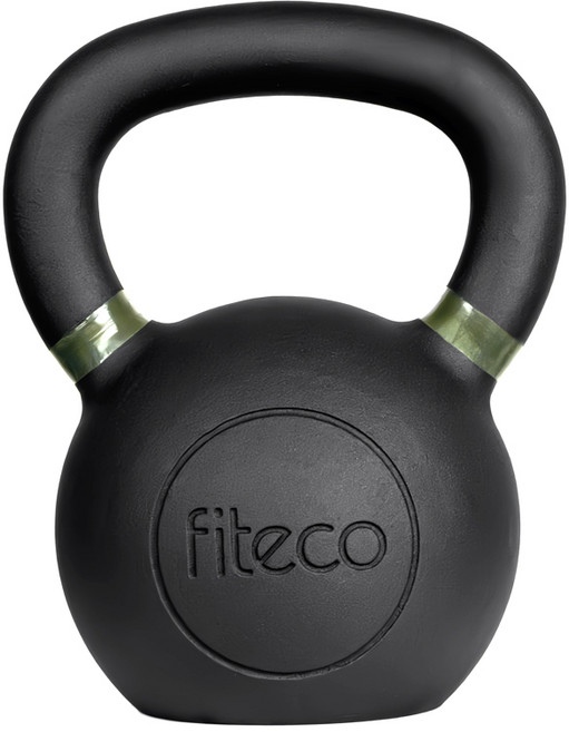 FITECO 프리미엄 케틀벨 크로스핏 전신운동, 1개, 18kg, 블랙
