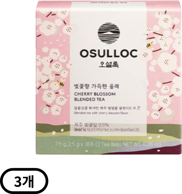 오설록 벚꽃향 가득한 올레, 2.5g, 3개입, 3개