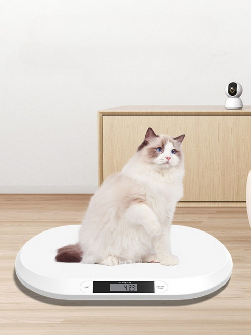 애완동물 저울 디지털 체중계 강아지 고양이 애완동물, 1개, B_충전식 20kg 화이트, 단일 모델