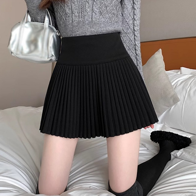여성 하이웨스트 플리츠 스커트 a라인 미니 치마 테니스 골프웨어 속바지 주름스커트 치마바지