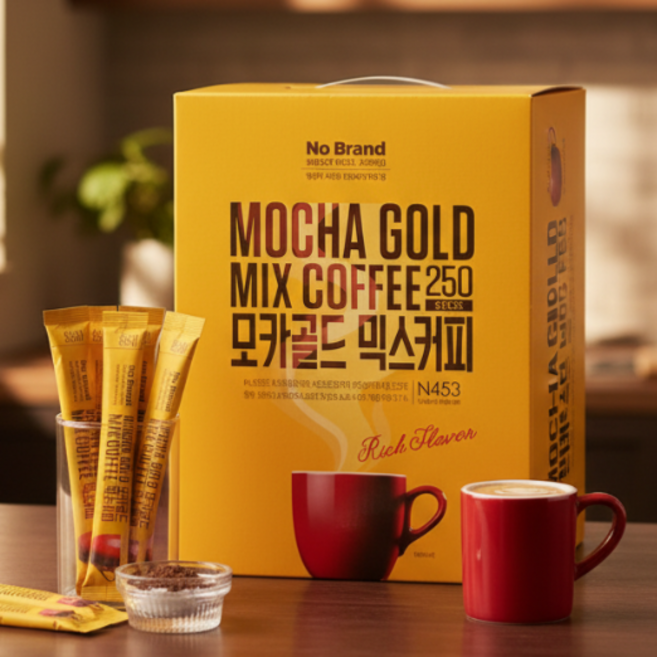 노브랜드 모카골드믹스커피250입, 2.938kg, 250개입, 1개