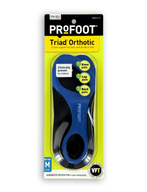 프로풋 트리아드 쓰리존 인솔 깔창 PROFOOT TRIAD INSOLES, 블루 남성, 1개