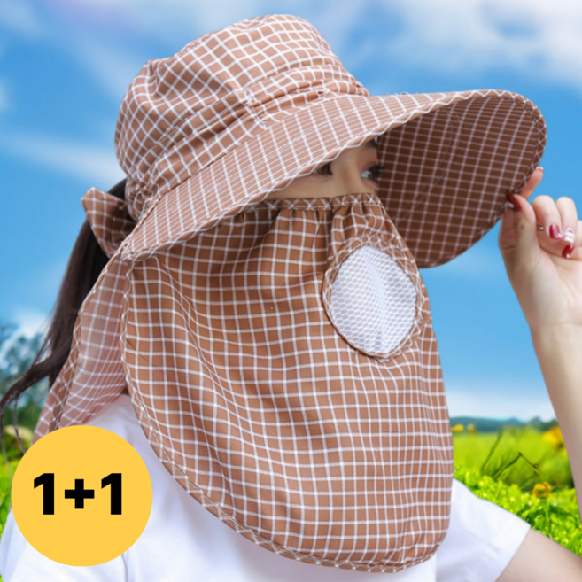 여성 1+1 농사모자 자외선차단 농촌 햇빛가리개 밭일 모자