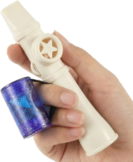 스내피 카주 악기, 1개, 화이트, MK-01