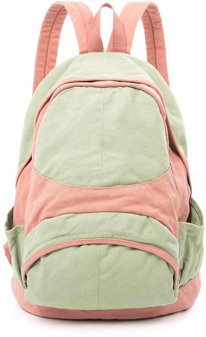 그립 빈티지 투톤 비비드컬러 캔버스 백팩