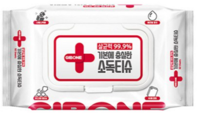 기본에 충실한 소독티슈 캡형 60매, 80개
