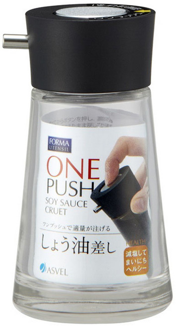 FORMA 원 푸쉬 간장 소스병 S 블랙, 1개, 80ml