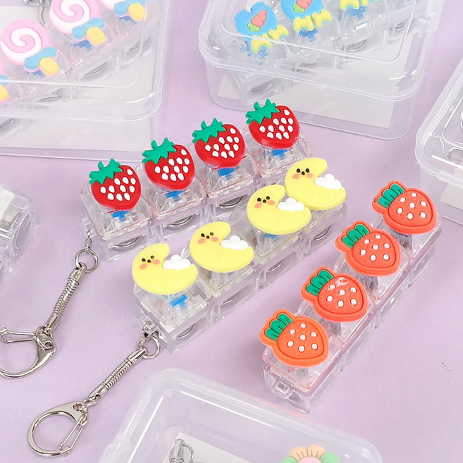 4구 입체 LED 딸깍이 키링 5500 랜덤 (065) 키캡, 1개