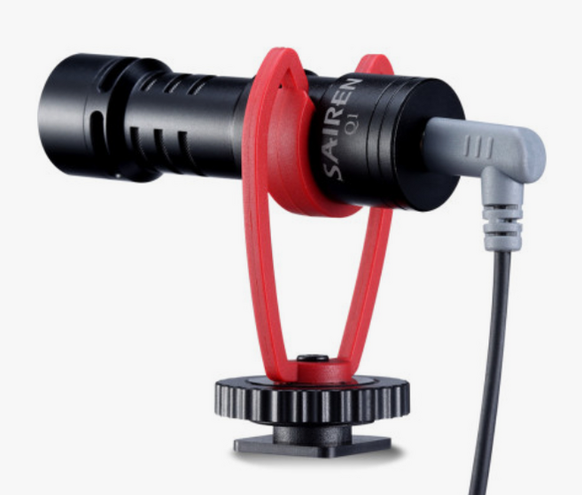 사이렌 스마트폰 카메라용 고성능 지향성 비디오 마이크로폰, VM-Q1, 1개