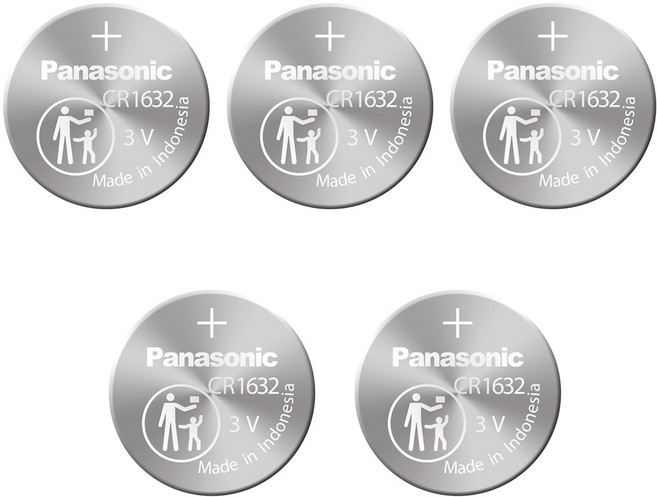 파나소닉 CR1632 3V 리튬 건전지 카드, 1세트, 5개입