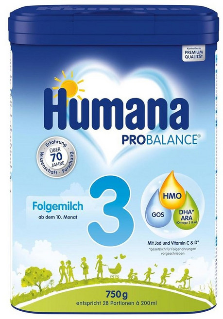 Humana 독일 프로밸런스 Follow-on 3단계 아기븐유, 750g, 1개