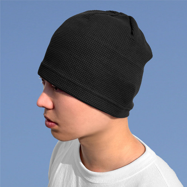 엘에이엘엘 와플 비니 암환자 항암모자 수면 두건 얇은 시원한 면 모자 남자 여자 여름