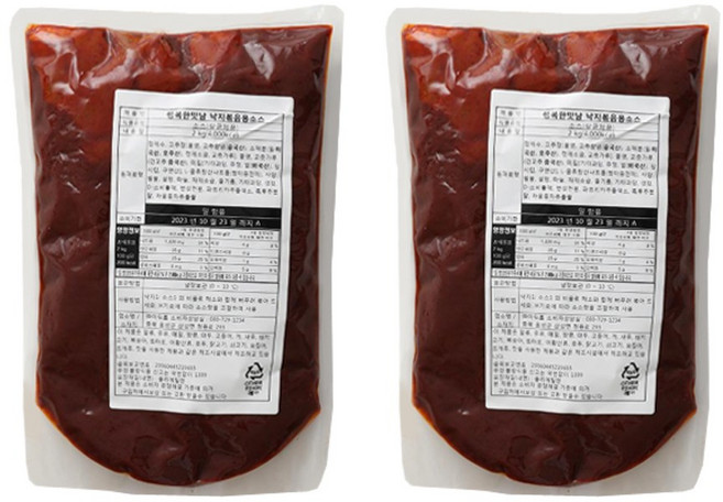 아워홈 행복한맛남 낙지볶음용소스, 2kg, 2개