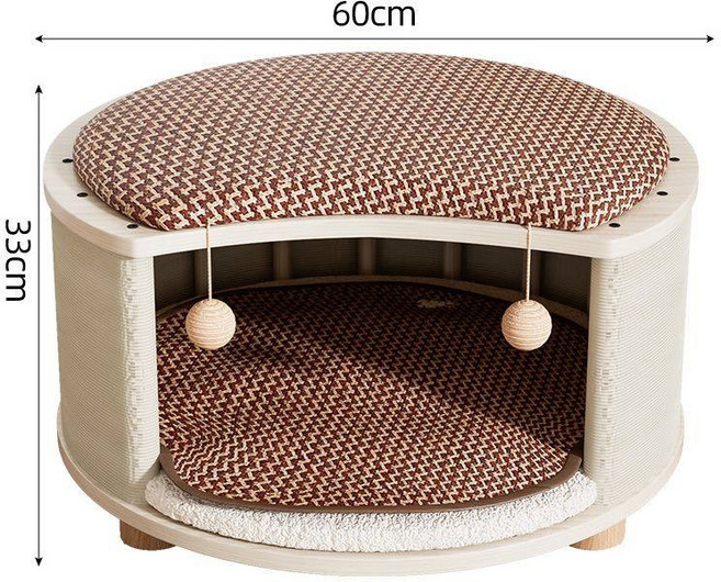 猫咪睡袋冬季保暖防寒猫窝封闭式安全感大号被窝睡眠隧道猫床拖鞋, 1개, 대형 사계절 스펀지 시원한 쿠션