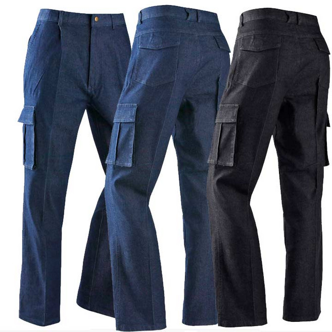 1+1+1 [제이케이] 윈드 스판 작업청바지 포켓 면 데님 청건빵 카고