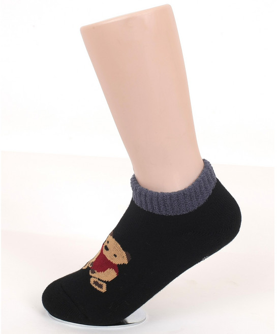 국산 도톰한 곰돌이 덧신 5켤레 편안하고 두꺼운 이중바닥 덧버선 통파일 보온 논슬립 미끄럼방지 덧버선