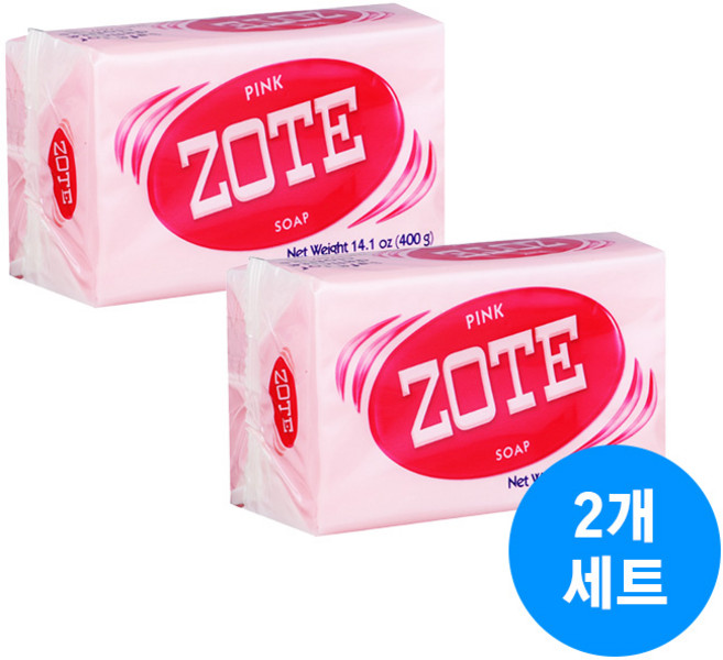 [미국발송] 조트 빨래비누 세탁비누 ZOTE Pink Soap, 2개, 400g