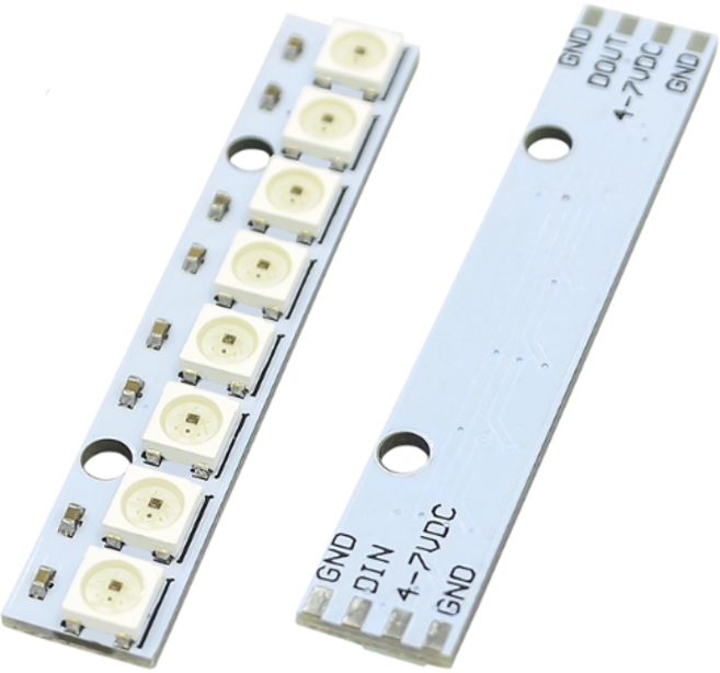 아두이노 네오픽셀 WS2812 8비트 8채널 8구 RGB LED BAR TYPE, 1개