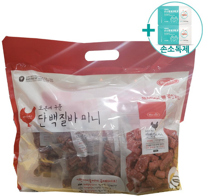 바우와우 애견용 단백질바 100G X 10팩 OVEN BAKED PROTEIN BAR