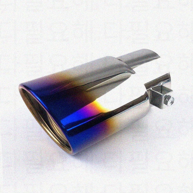 배기구 액세서리 자동차 배기 배출구 머플러팁 튜닝 장착 차량마후라, 블루직선