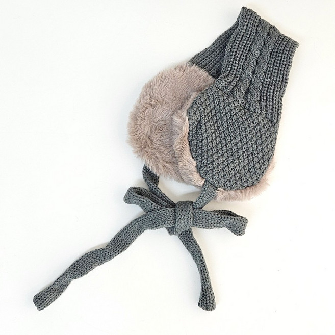 잼젬 꽈배기 니트 겨울 귀도리