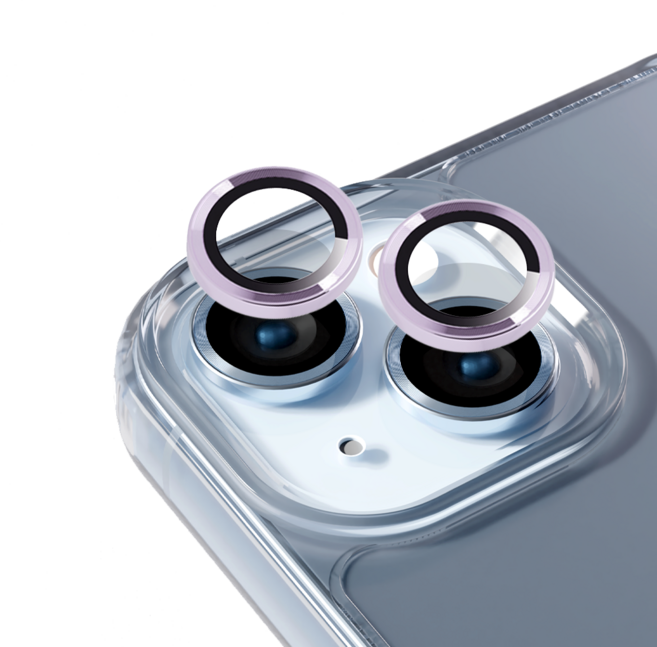 5세컨즈 아이폰 14 프로 메탈링 카메라 렌즈 풀커버 강화유리, 05.퍼플, 2세트
