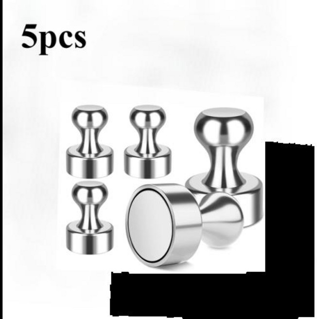 와인셀러 와인 냉장고 실버 네오디뮴 자석 엄지 흡입 컵 초강력 하드웨어 집 개선용 5-12 개, 3) 5PCS, 없음