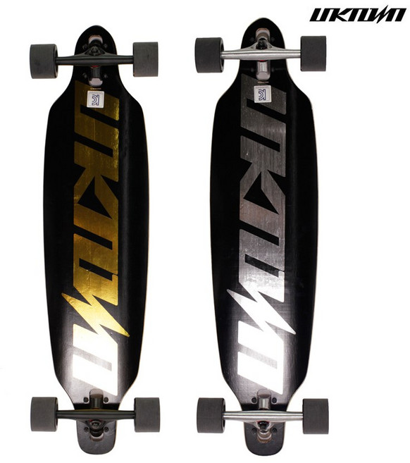 70%할인 언노운 36인치 크롬 롱보드 프리롱보드 스케이트보드, 언노운 36인치 Black Silver, 1개