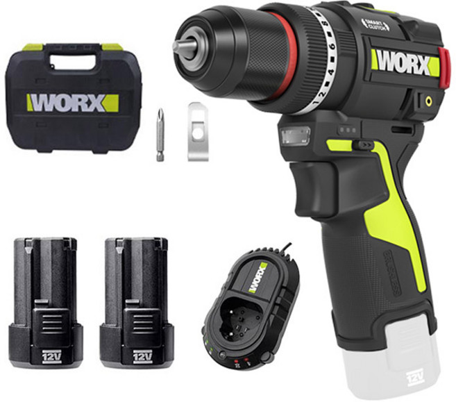 웍스 WU135T 2.0듀얼 해머드릴 12V 스마트클러치 소형 충전 드릴 드라이버 WORX 너구리해외쇼핑